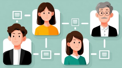 Fototapeta premium Streamline your companys operations with efficient workflow automation, enhancing productivity and collaboration through clear hierarchy.