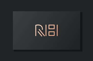 Abstract luxury initial letter RH logo.