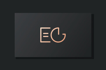 Abstract luxury initial letter EG logo.