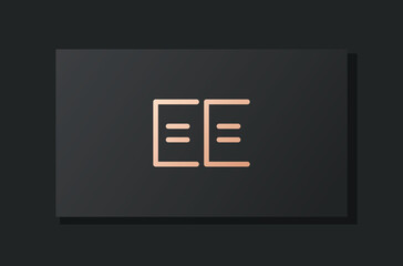 Abstract luxury initial letter EE logo.