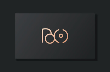 Abstract luxury initial letter BO logo.