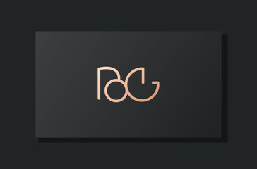 Abstract luxury initial letter BG logo.