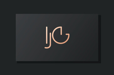Abstract luxury initial letter JG logo.