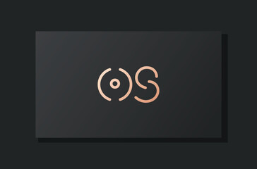 Abstract luxury initial letter  OS  logo.