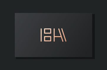 Abstract luxury initial letter HA logo.