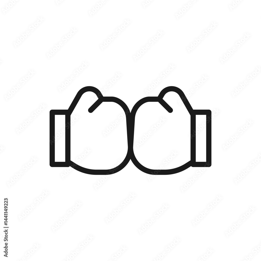 Poster symbolic representation of team work with two hands icon coming together reflecting collaboration an