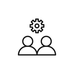 Collaboration and Teamwork Icon Representing Business Success and Strategic Planning in Professional Environment