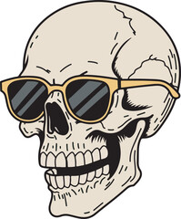 stylish skull illustration which can be used for your stuff