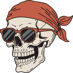 stylish skull illustration which can be used for your stuff