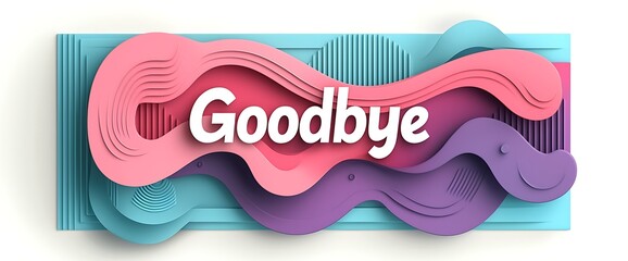 Vibrant farewell layered design