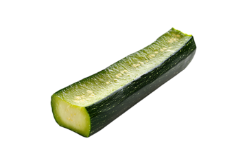 Alling zucchini slice isolated on transparent background
