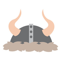Viking helmet icon. Vector
