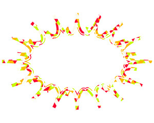 ステンドグラス風吹き出し　三角形模様　細長いギザギザした形