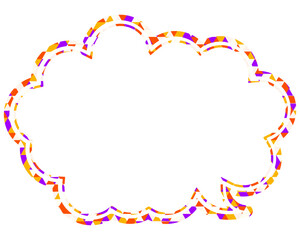 吹き出し ステンドグラス風 三角模様_二重線付_4色 (9)