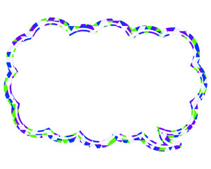 吹き出し ステンドグラス風 三角模様_二重線付_4色 (15)