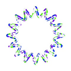 ステンドグラス風吹き出し　三角形模様　丸みのあるギザギザした形