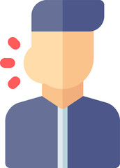 toothache illustration on a white background     