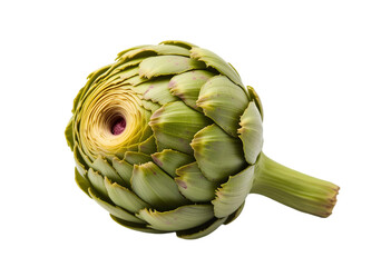 Fototapeta premium Artichoke isolated on transparent background,Single Fresh Artichoke Isolated on White for Healthy Eating Concepts: Gourmet Vegetable Imagery: Artichoke, Isolated, White, Fresh, Healthy, Eating, Veget 