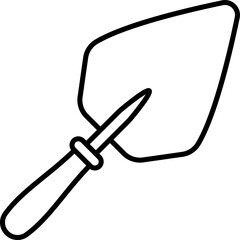 trowel illustration on a white background     