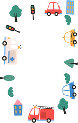 Cityscape Vehicles Frame