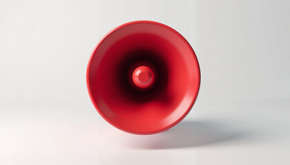 Red speaker illustrating announcement and celebration against white background, Black Friday     