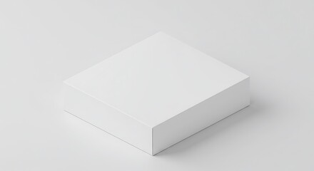 Fototapeta premium Blank White Box Mockup: Clean Minimalist Product Packaging Design Template