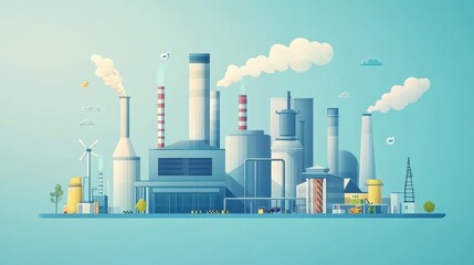 Obraz premium The role of carbon capture in achieving carbon neutrality and reducing emissions.