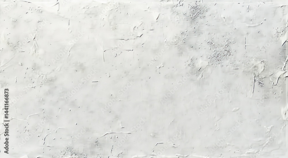 Aufkleber rough white textured surface with cracks and peeling areas creating an abstract neutral background