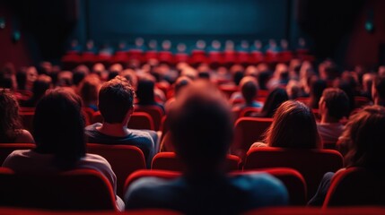 Spectators engrossed in visual narrative during a captivating theater experience