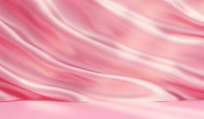 Fototapeta premium smooth silky fabric in various shades of pink with gentle folds and a soft, flowing texture conveying calmness and elegance