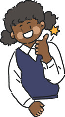 엄지척올리고있는 학생