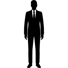 Silhouettes of Businessman Character