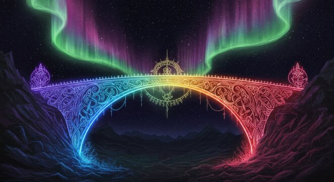 Bifrost Rainbow Bridge Between Realms