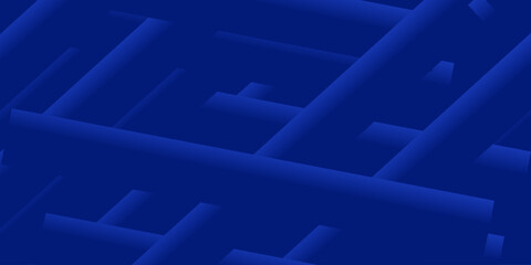 Abstract vector background, blue-on-blue. A pattern of interconnected 3-D bars creates a modern design for various digital projects.