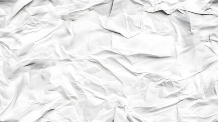 Obraz premium Closeup view of crumpled white paper texture.