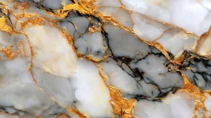 Luxurious white grey marble with gold veins for elegant interior designs Generative AI