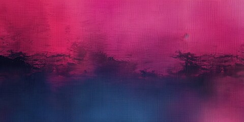 abstract digital painting with vibrant horizontal gradient of deep pink blending into dark purple and blue with textured brush strokes creating dynamic mood