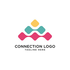 Connection Logo Graphic Design Vector
