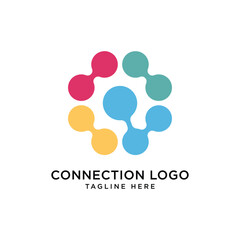 Connection Logo Graphic Design Vector
