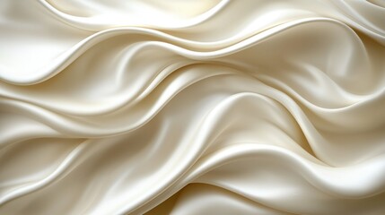 Fototapeta premium Creamy, flowing fabric drapes beautifully