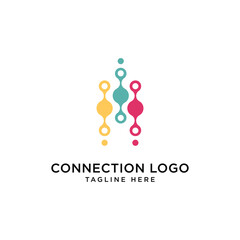 Connection Logo Graphic Design Vector