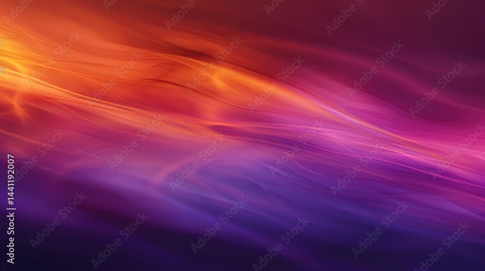 Poster the close up abstract picture of the dark purple and orange that has been mixing with each other, mi