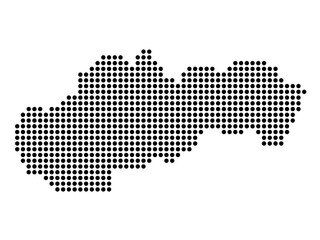 Dotted map of Slovakia Small