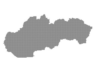 Dotted map of Slovakia Large