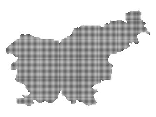Dotted map of Slovenia Large