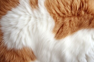 Cat fur texture close up orange white