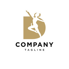 Letter D Dance Logo Icon Vector