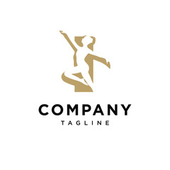 Letter I Dance Logo Icon Vector