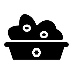 Plate Breakfast Cooking Glyph Icon