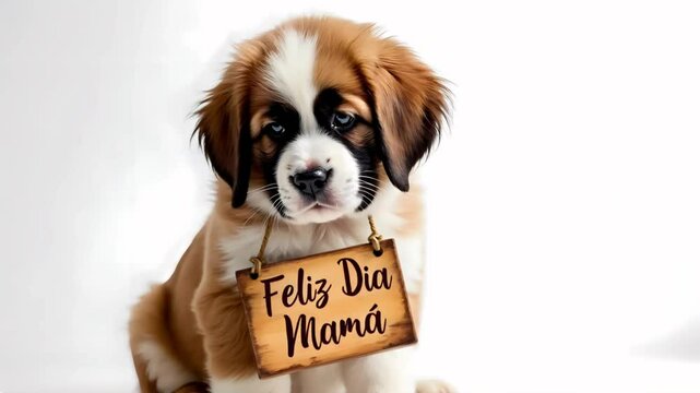 Cachorro con saludos a mam&aacute;